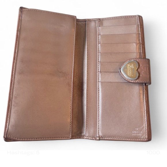 Gucci Guccissima Long Wallet No. 203550-0959 Brown / Champagne - Picture 5 of 15